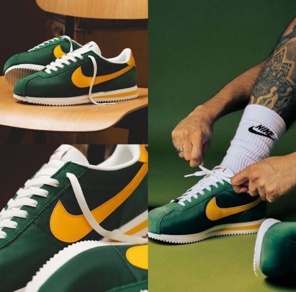 NIKEE CORTEZ GREEN YELLOW - Image 2