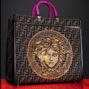 FENDII x VERSACEE SUNSHINE SHOPPER TOTE BAG