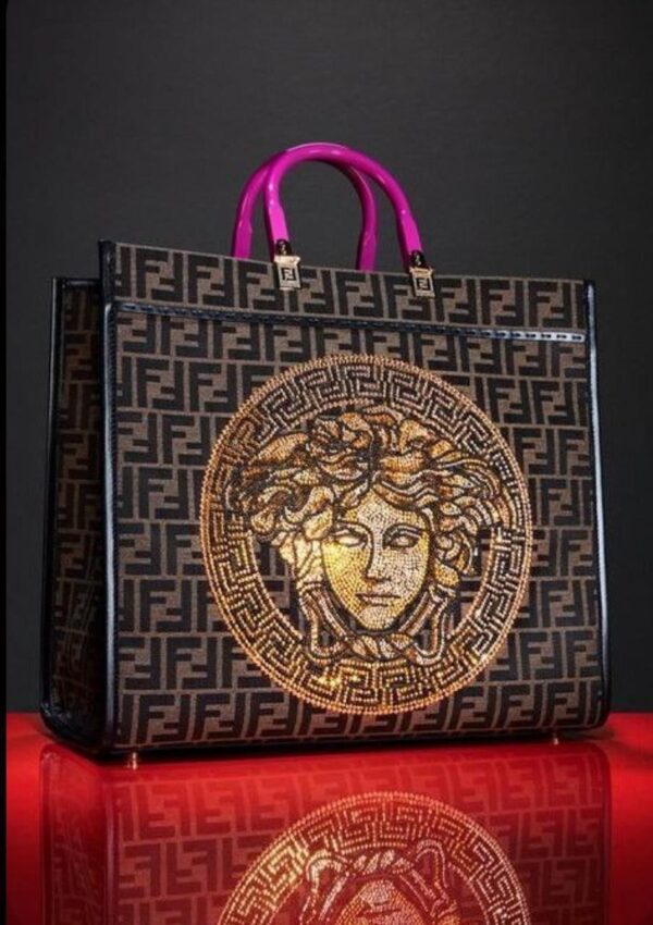 FENDII x VERSACEE SUNSHINE SHOPPER TOTE BAG
