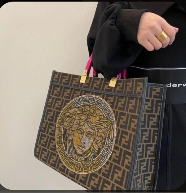 FENDII x VERSACEE SUNSHINE SHOPPER TOTE BAG - Image 3