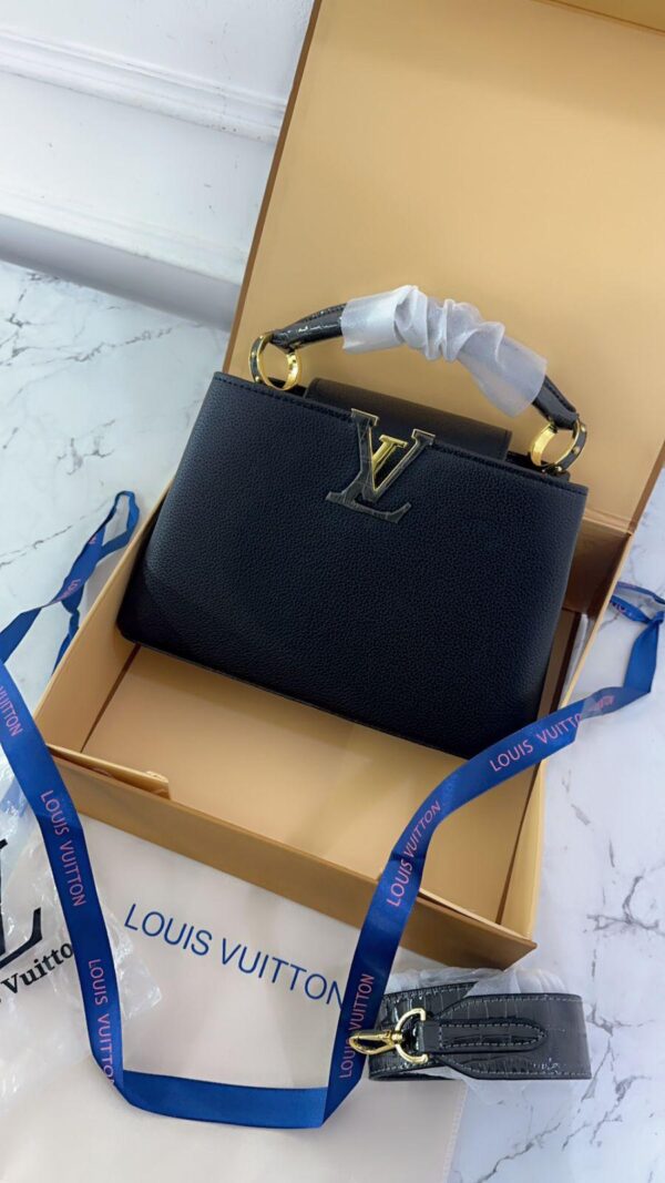 LOUIS VUITTONN CAPPUCCINO LEATHER BAG - Image 5