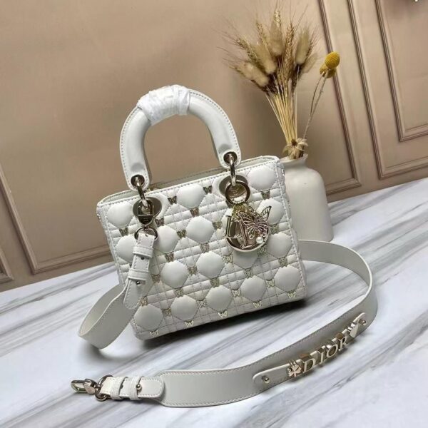 LADY DIORR BAG WITH BUTTERFLY STUDS - Image 5