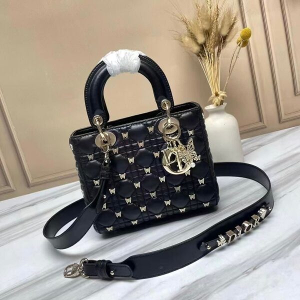 LADY DIORR BAG WITH BUTTERFLY STUDS - Image 6