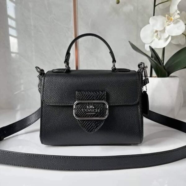 COACHH MORGAN LEATHER SNAKE 🐍 TRIM CROSSBODY - Image 8