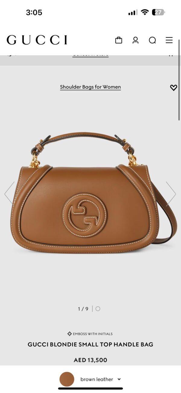 LATEST GUCCII BLONDIE TOP HANDLE BAG - Image 3