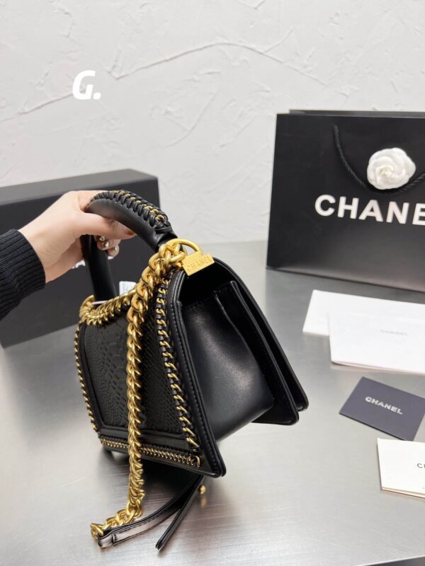 CHANELL LE BOY PYTHON SIDE CHAIN SLING BAG - Image 4