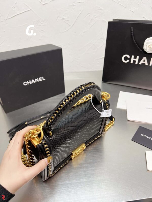 CHANELL LE BOY PYTHON SIDE CHAIN SLING BAG - Image 5