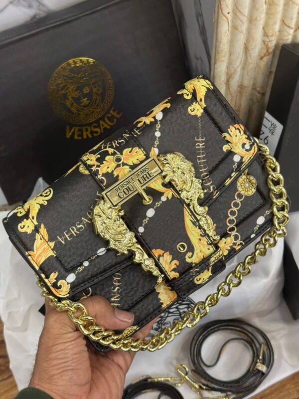 VERSACEE JEANS COUTURE PLAQUE HANDBAG CUM SLING - Image 2