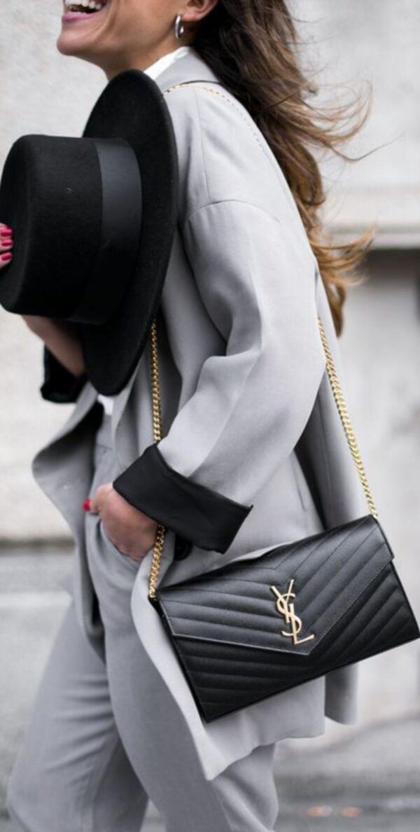 YSLL CASSANDRA EMBOSSED LEATHER SLING BAG