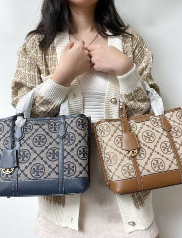 TORY BURCHH PERRY JACQUARD T MONOGRAM TOTE BAGS - Image 2