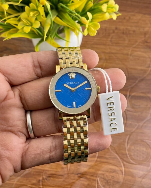 VERSACEE GRECA GLASS BRACELET WATCH