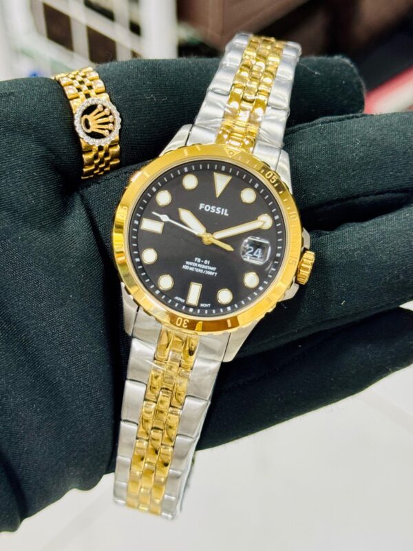 Fossill Fb-01 Three-Hand With Date Two-Tone Stainless Steel Watch