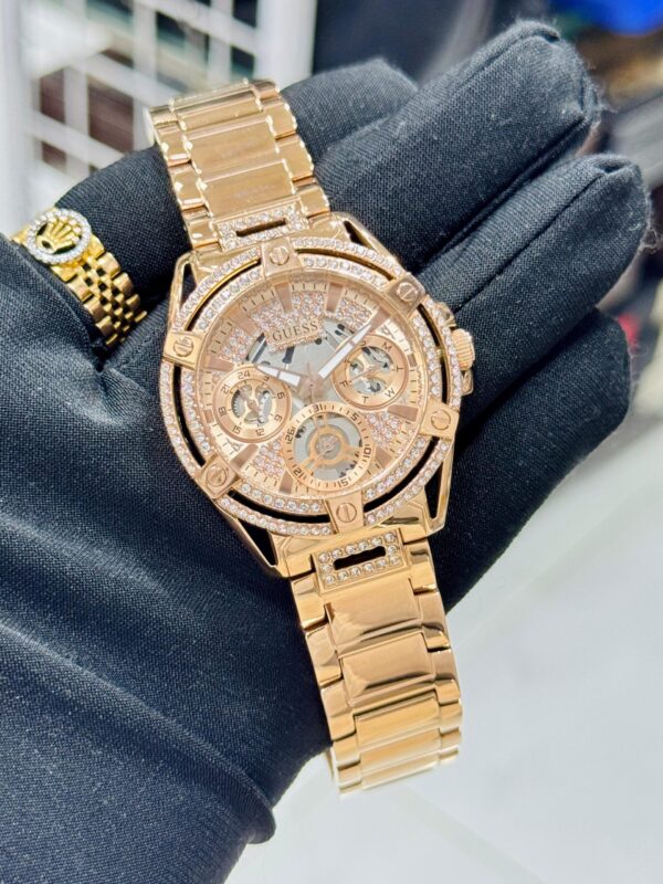 GUESSS Ladies Rose Gold Tone Multifunction Watch