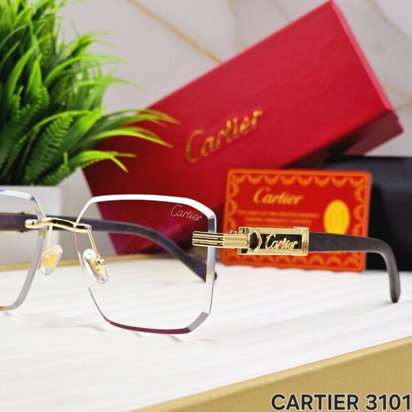 CARTIERR RIMLESS NEW - SIDE WOODEN FINISH - Image 5