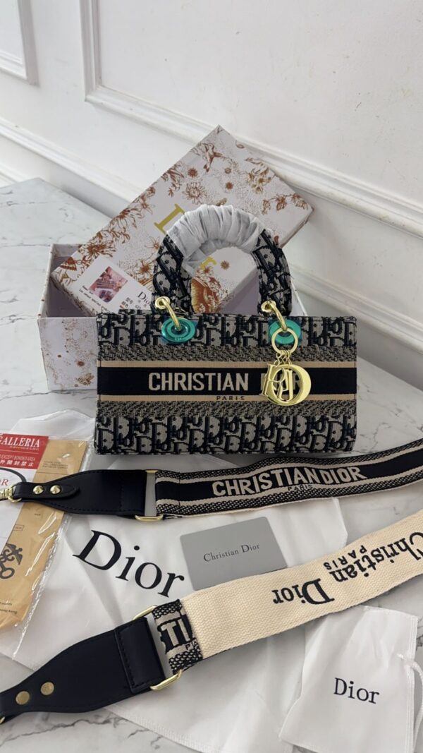 CHRISTIANN DIORR OBLIQUE JACQUARD CANVAS LADY DIOR BAG - Image 3