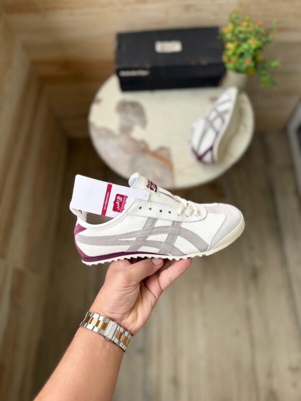 Onitsukaa tiger leather trainers white grey  - Image 3