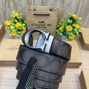 COACHH Superior Quality Reversible Buckle Monogram Belt
