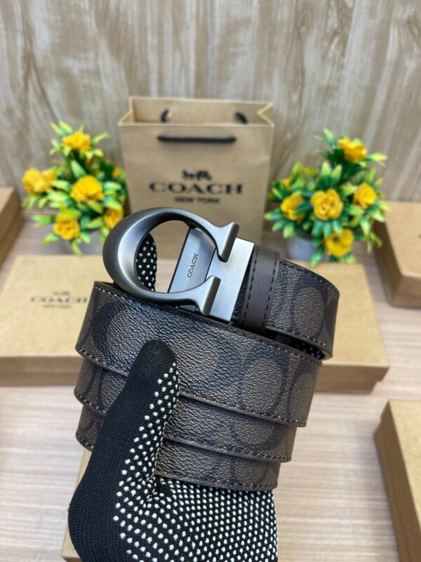 COACHH Superior Quality Reversible Buckle Monogram Belt