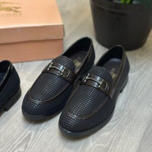 Burberryy Premium Shiny Textured Loafers