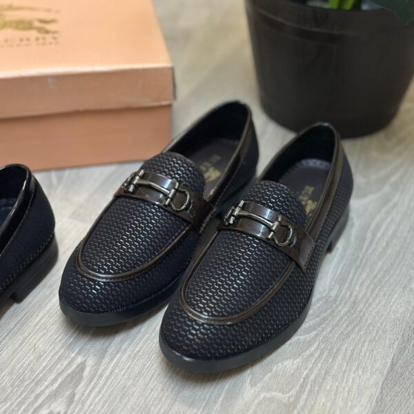 Burberryy Premium Shiny Textured Loafers