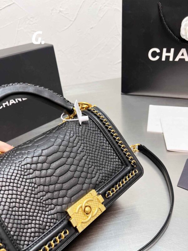 CHANELL LE BOY PYTHON SIDE CHAIN SLING BAG - Image 3