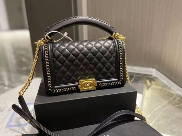 CHANELL LE BOY PYTHON SIDE CHAIN SLING BAG - Image 7