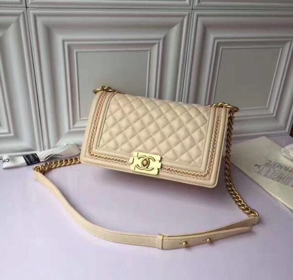 CHANELL LE BOY PYTHON SIDE CHAIN SLING BAG - Image 5