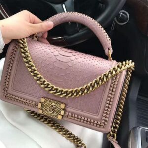 CHANELL LE BOY PYTHON SIDE CHAIN SLING BAG