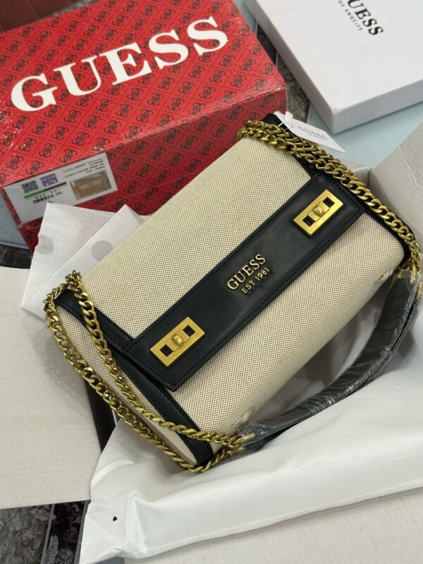 GUESS SKATLEY FLAP TOP HANDLE BAG - Image 5