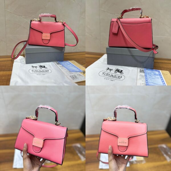 COACHH PEPPERR SATCHEL BAG PINK - Image 3