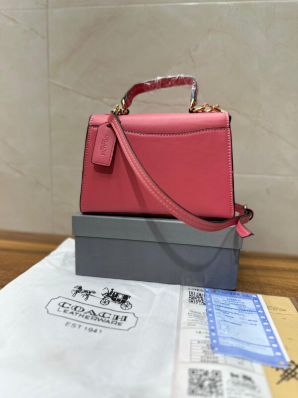 COACHH PEPPERR SATCHEL BAG PINK - Image 2