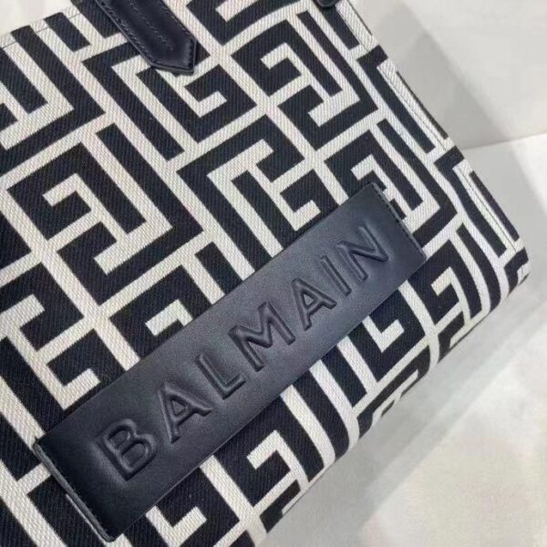 BALMAINN LATEST BALMAIN SAC CABAS B-ARMY 42 EN JACQUARD TOTE BAG - Image 2