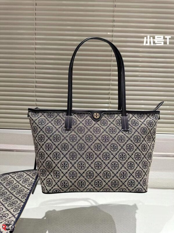 TORYY BURCH T MONOGRAM TOTE BAG WITH POUCH - Image 3