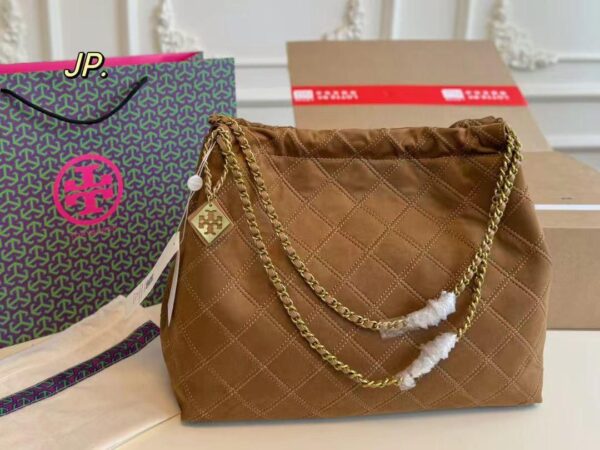 TORYY BURCHH FLEMING SUEDE HOBO BAG