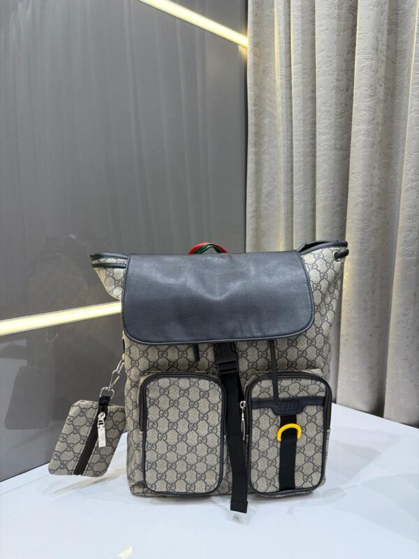 GUCCII BLACK PREMIUM UNISEX CLASSIC BAGPACK - Image 5
