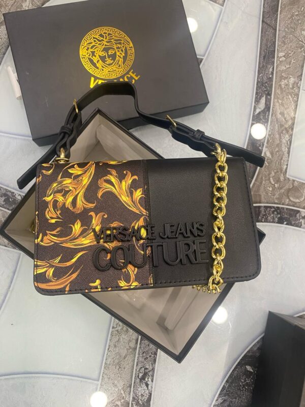 VERSACEE JEANS COUTURE PLAQUE HANDBAG