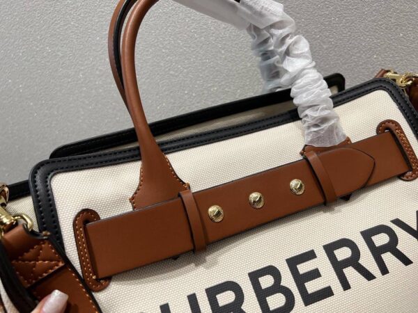 BURBERRY CANVAS FREYA TOTE HANDBAG - Image 2