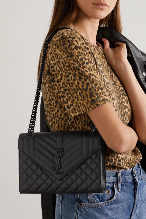 YSLL BLACK PREMIUM LEATHER HAND BAG