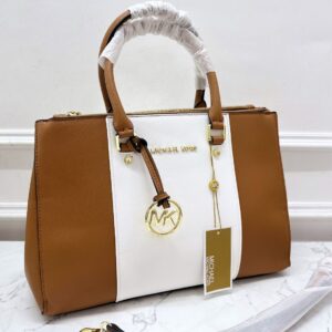 Latest Michaell Korss Centre Stripe Sutton Medium Saffiano Leather Satchel Handbag