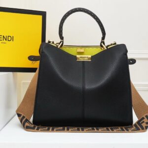 Fendii Peekaboo X Lite Medium Satchel Handbag