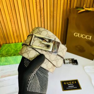 GUCCII PRINTED PREMIUM QUALITY 2pcs LOCK BELT COMBO