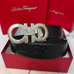 SALVATOREE FERAGAMO CROCO LEATHER BELT