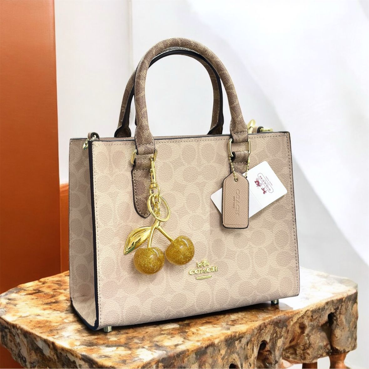 Coachh Maggie Small Tote Bag In Signature Canvas