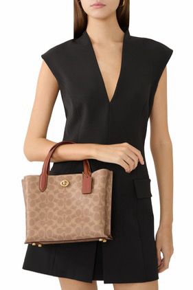 Coachh Coated Canvas Signature Willow Tote Bag