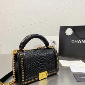 Chanell Le Boy Python Leather Bag