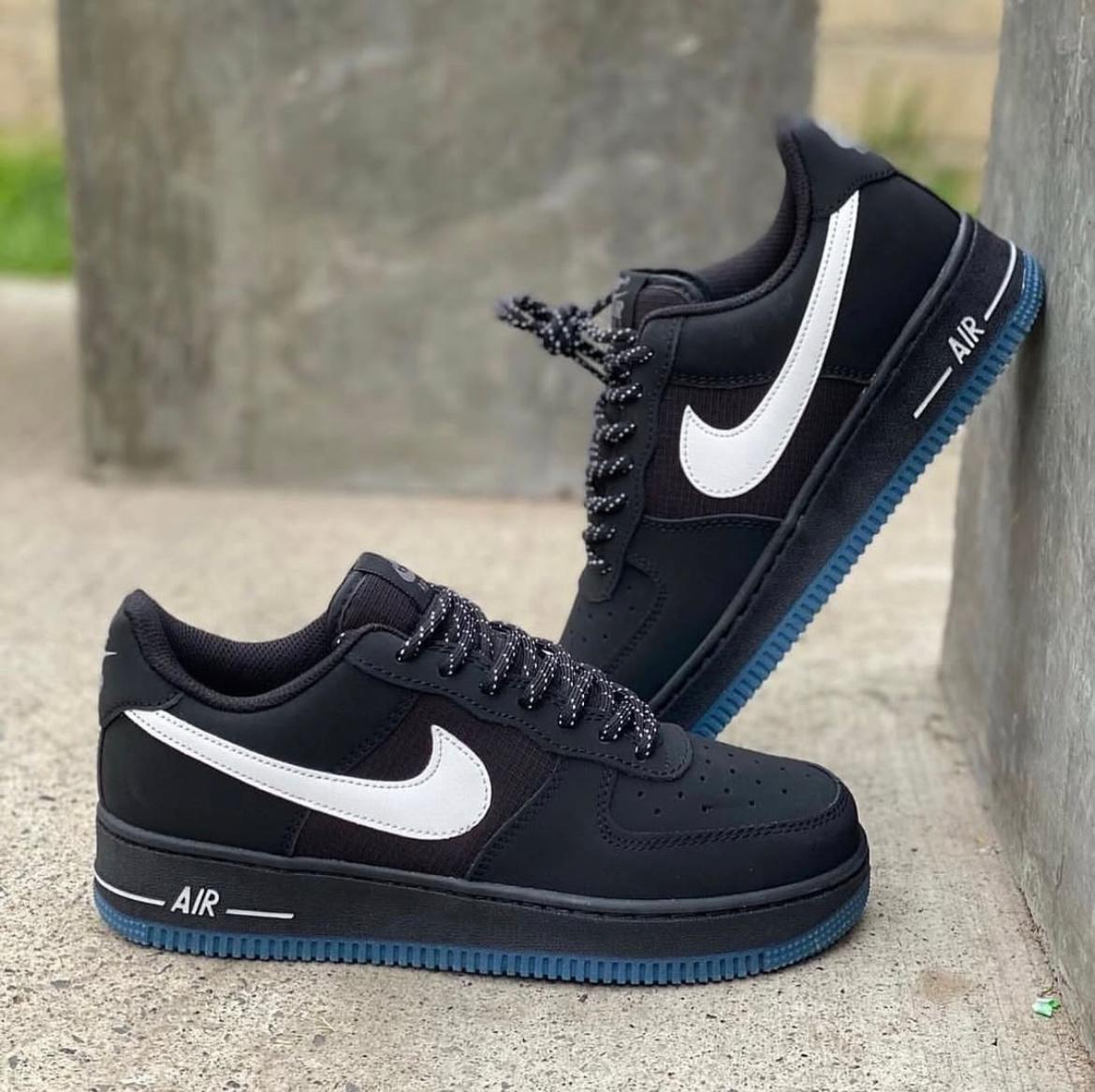 Nikee Airforce 1 Black Anthracite Reflective Swoosh