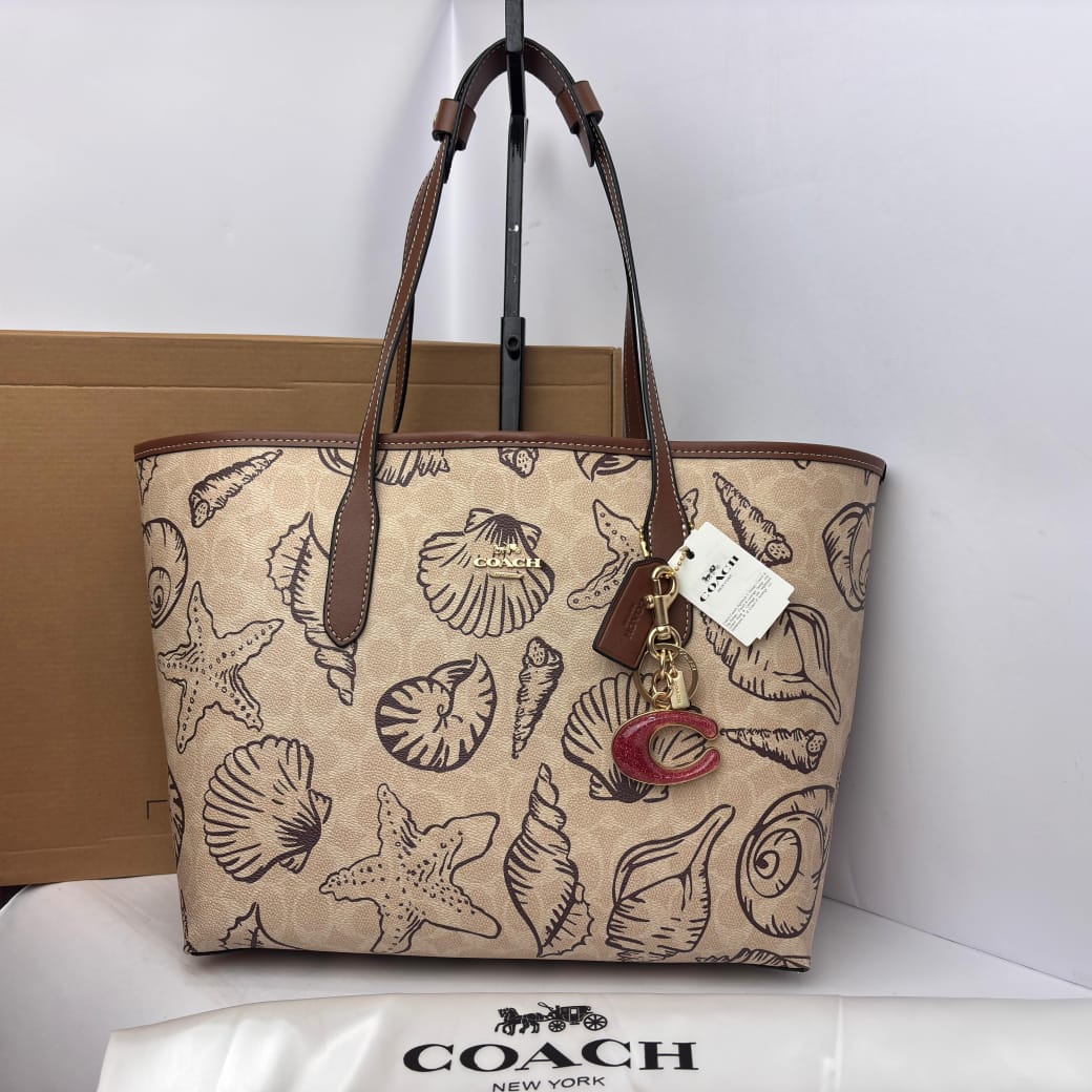 COACHH CITY TOTE SHELL PRINT SERIES