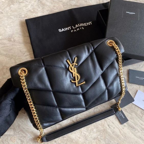 YSLL LOULOU PUFFER SOFT LEATHER BAG