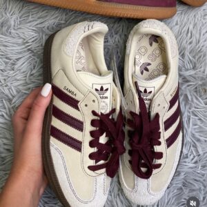 ADIDASS ORIGINALS SAMBA WHITE MAROON