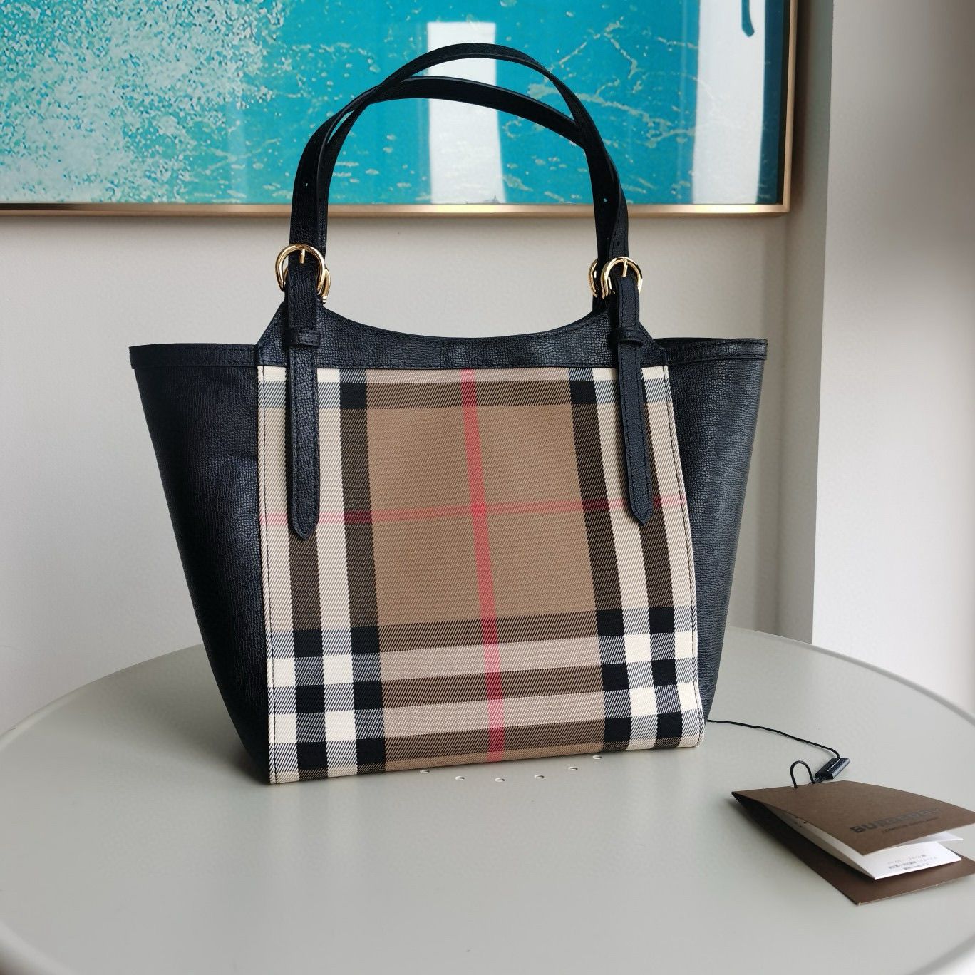 Burberryy CanterBury House Monogram Tote